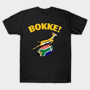 Bokke! Springbok Rugby South African Flag T-Shirt